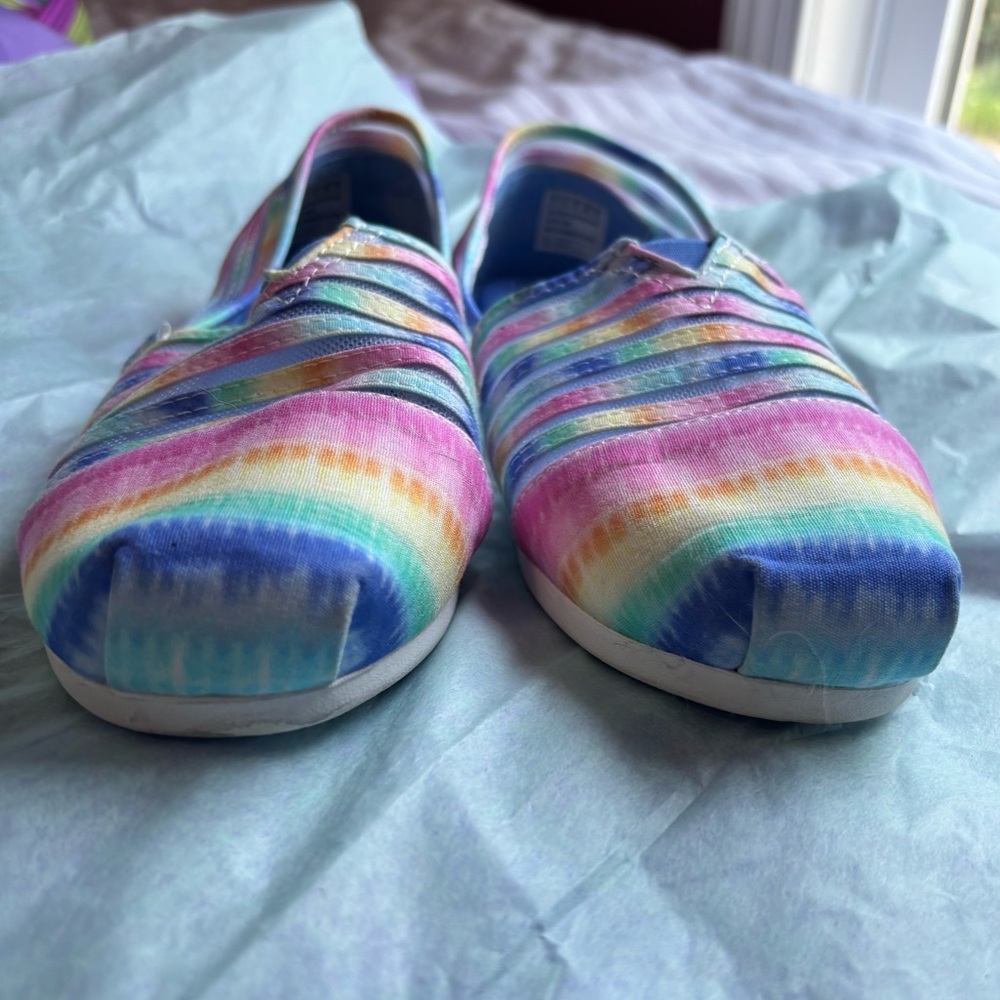 Bobs pastel rainbow mesh slip on shoes sunset feels 11 Skechers - Picture 3 of 8